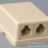 Gniazdo telefoniczne natynkowe 2xRJ11 6P4