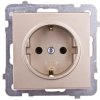 SONATA Gniazdo pojedyncze z/u Schuko szampański złoty GP-1RS/m/39