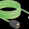 80885 Cat.6a extension cable, top-angled, SF/UTP, 5 m, green