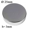 Magnes neodymowy okrągły 25x3mm