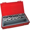 Teng TT1217-6 Metric 6-Pt Socket Set, 17 Piece - 1/2in Drive