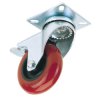 Draper 65519 100mm Dia Swivel Plate Fixing Polyurethane Wheel - S.w.l 125kg