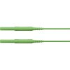 High-voltage measuring lead with (4 mm lamella plug, straight) to (4 mm lamella plug, straight), 0.25 m, green, silicone, CAT IV
