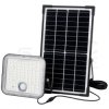 Naświetlacz solarny naścienny LED z czujnikiem ruchu PIR 30W 4800lm 4000K biała neutralna NW 6000mAh czarny BEMKO