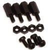 4 pcs M3x10 Nylon Spacer - Black - with Nuts and Bolts