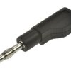 Wtyk bananowy; 4mm; 25.452.2; czarny; 54mm; wtykany (gniazdo bananowe 4mm); lutowany; 32A; 60V; mosiądz niklowany; PA; Amass; Ro