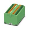 Blok rozdzielczy PTFIX 18X2,5 GN, zielone złącze przemysłowe - 18 punktów przyłączeniowych o przekroju 2,5mm2 /8szt./
