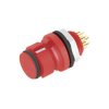Binder 99 9208 050 03 Female Panel Mnt 3 Pin Red Code with Solder Termination
