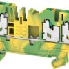 Protective conductor terminal, snap-in, 0.34-2.5 mm², 3 pole, 24 A, 8 kV, green/yellow, 2674570000