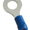 Zacisk oczkowy rozmiar przewodu 2,5mm² Ø , M10 izolowany średnica wew 10.5mm Niebieski MECATRACTION