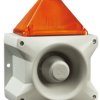 Zestaw sygnalizatorów akustycznych i lamp sygnalizacyjnych 230 V AC Pomarańczowy AC Montaż na podstawie 110dB