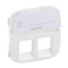 VALENA ALLURE Plakietka biała gniazda podwójne 2xRJ11 lub 2xRJ45 lub RJ11/RJ45 z etykietą 755485 LEGRAND