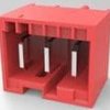 Connector, 3 pole, pitch 5 mm, straight, red, 3-1971949-3