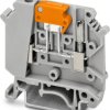 Knife disconnect terminal, screw connection, 0.2-6.0 mm², 2 pole, 16 A, 6 kV, orange, 3029538