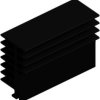 Extruded heatsink, (L x W x H) 75 x 30 x 52 mm, 6 to 2.2 K/W, black anodized, 10021034