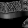 ID0211 Keyboard/mouse combination, wireless, ergonomic, black, DE