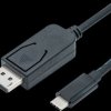 04.11.36 USB 3.0 cable, USB-C > DP 1.4, 8K 60 Hz, black, 2.0 m