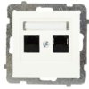 As Gniazdo Komputerowe Podwójne Rj45 Kat.5E Mmc Ecru Gpk-2G/K/M/27