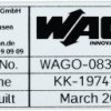 Etykiety do drukarki termotransferowej WAGO 210-804 210-804, 99 x 44 mm, 500 szt.