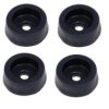 NOGA-G-M2/4 Nóżka gumowa, przykręcana mała - średnica 14mm; wysokość 4.8mm - czarna - komplet 4 sztuki