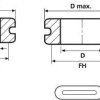 Przelotka HellermannTyton, HV1607-PVC-GY-G1, 633-06078, (Ø x W) 43 mm x 11 mm, szary, 1 szt.