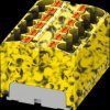3273832 PTFIX distributor block, 12x4, black/yellow