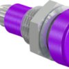 2 mm socket, flat plug connection, mounting Ø 6.4 mm, purple, 23.0060-26