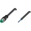 Sensor actuator cable, M8-cable plug, straight to open end, 3 pole, 5 m, PVC, black, 4 A, 240807-100013
