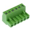 6-Way 5.00mm Right Angle Pluggable Terminal Block Green 15A 300V