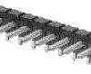 Pin header, 5 pole, pitch 2.54 mm, angled, green, 826631-5