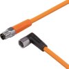 ifm Electronic EVT156 Linia połączenia złącze męskie proste, złącze żeńskie kątowe 1 m Ilość pinów: 3, 3 1 szt.
