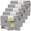 Taśma 5x Tze-631 do drukarki Brother 12mm 8m żółta taśma czarny nadruk /5szt./