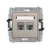 Mini Mechanizm Gniazda Komputerowego Podwójnego 2Xrj45, Kat. 8, Ekranowany,...