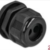 60371 Cable Gland PG21 for round cable with 2 cable entries bk 2 pcs
