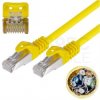 Patchcord S/FTP kat.7 PiMF kabel sieciowy LAN 2x RJ45 linka bezhalogenowy LSOH żółty 0,5m NEKU