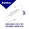 Zasilacz stałonapięciowy TRETO IP67 12V 60W max 5000mA max 0,4A biały 39514