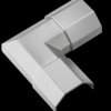 90780 Cable conduit corner piece, 33 mm, silver