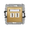 Mini Gniazdo Podwójne 2Xusb-Aa 3.0 Złoty 29Mgusb-6