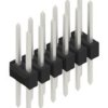 Pin header, 12 pole, pitch 2.54 mm, straight, black, 10053476