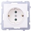 AS Gniazdo pojedyncze z/u Schuko z przesłonami ecru GP-1GSP/m/27