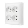 SIMON AQUACLICK Gniazdo poczwórne z uziemieniem zaciski śrubowe IP20 biały ACGZN4/11 KONTAKT SIMON