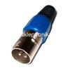 Wtyk mikrof. 3PIN kab. męski niebieski XLR