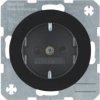 R.1/R.3 Gniazdo pojedyncze z uziemieniem schuko czarne 47232045 HAGER