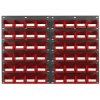 Topstore TC2 Wall Mounted Louvred Panel Kits 2 x TP2 & 48 x TC2 - Red