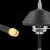 12589 Antenna base M6 with connection cable RG-58 C/U 3 m SMA plug bla