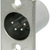 XLR panel plug, 4 pole, silver-plated, 1.5 mm², AWG 16, zinc die casting, NC4MP