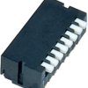 DIP switche, Off-On, 8 pole, angled, 100 mA/6 VDC, CHP-081A