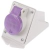 Złącze przemysłowe - zasilające 16A Gniazdo 20 → 25 V. 2P Żeński Scame Fioletowy Montaż ścienny IP44