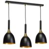 Lampa Wisząca Clark Black/Gold 3Xe27 Mlp6222 Milagro
