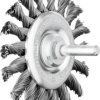 PFERD TOOLS POS szczotka okrągła pleciona RBG 76 x 6 mm trzpień mm 6 mm drut stalowy Ø 0,50 POS RBG 7006/6 ST 0,50 43702